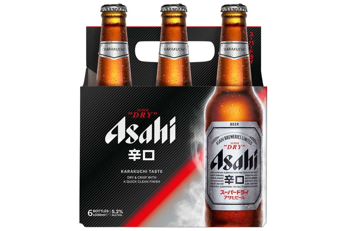Asahi Super Dry Rice Lager, Japan (6 Bottles) (6 x 330ML)