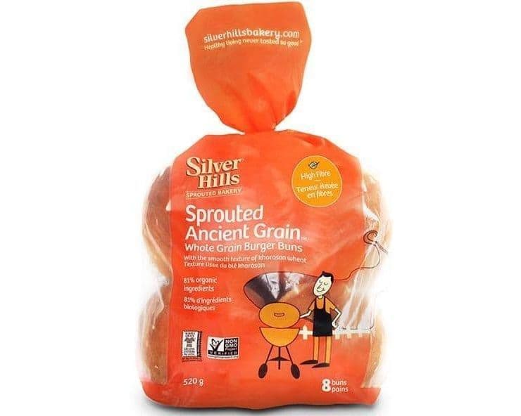 SILVER HILLS SPROUTED ANCIENT GRAIN BURGER BUNS 520G