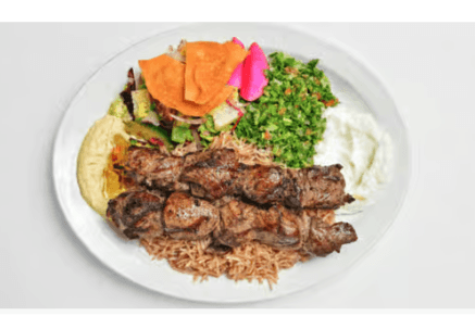 Skewers of Grilled Lamb Cubes