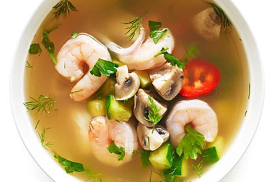 Hot and Sour Shrimp Soup