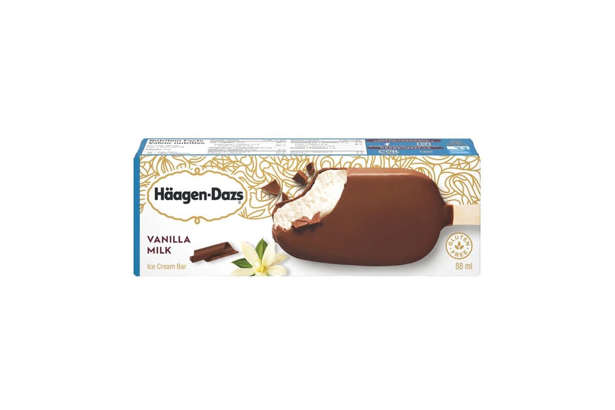 Haagen Dazs Vanilla Milk Chocolate Bar (88 ml)