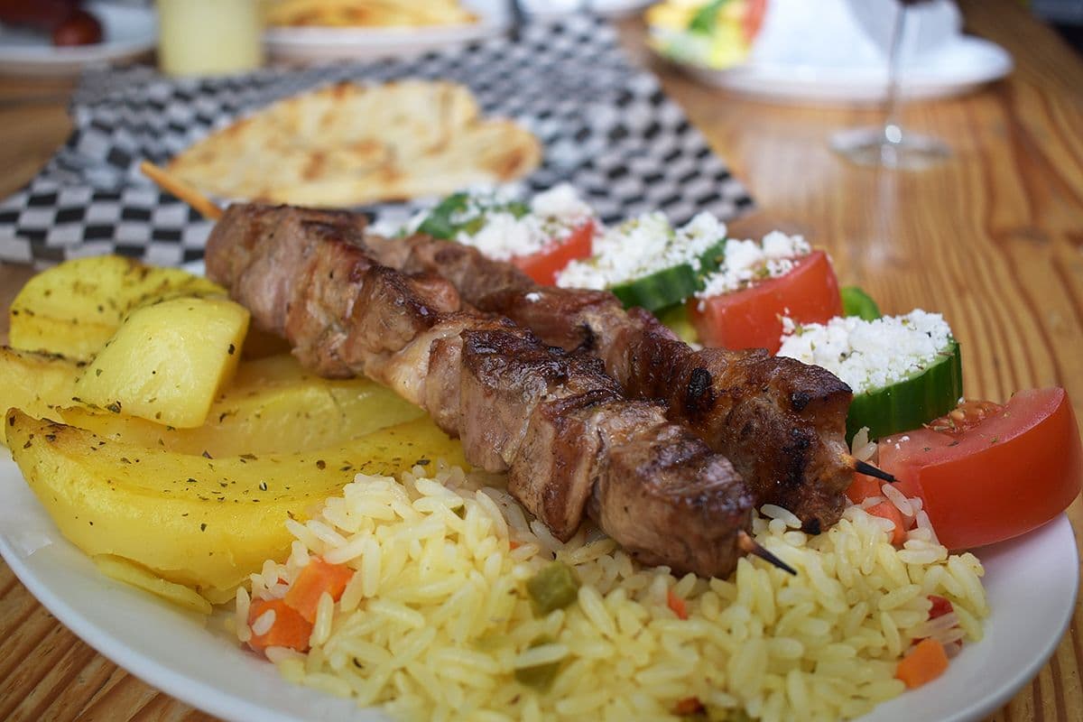 Pork Souvlaki Dinner