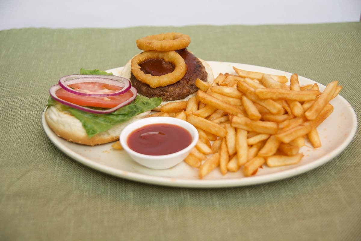 BBQ Onion Ring Burger