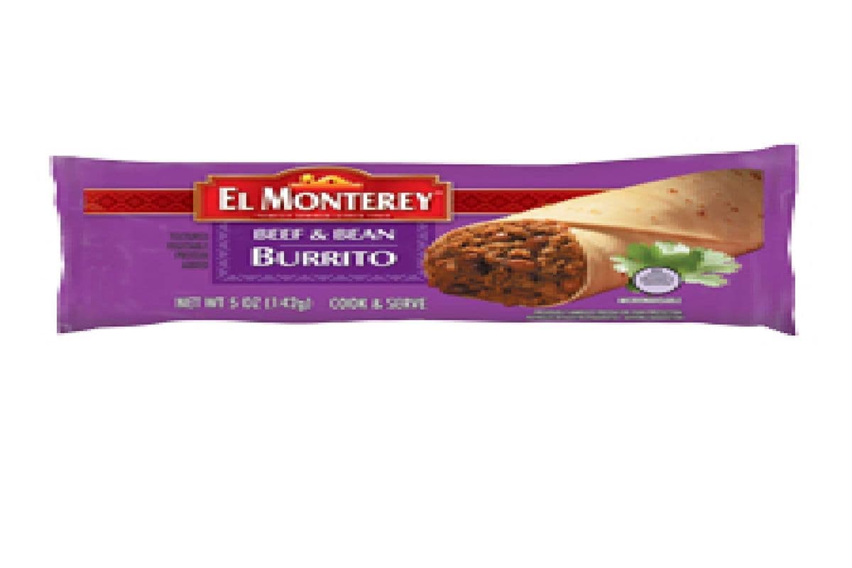 elmontery beef and bean burrito 142 g