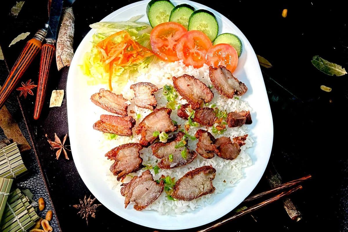 46. Rice Dish with Roasted Pork Belly