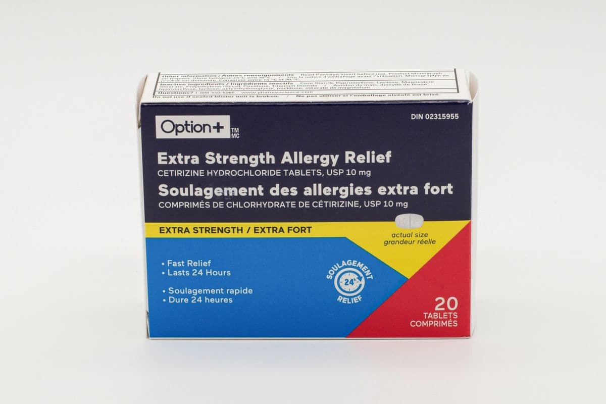 Option + Extra strength allergy relief (20 tablets )