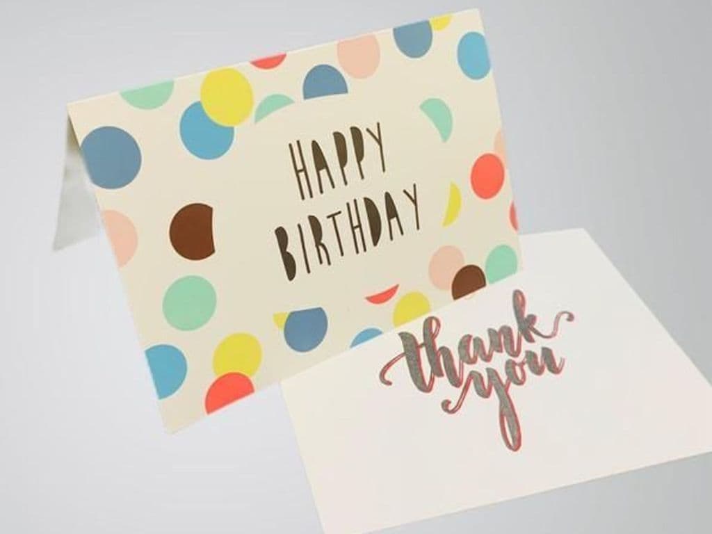 Birthday Card with Handwritten Note