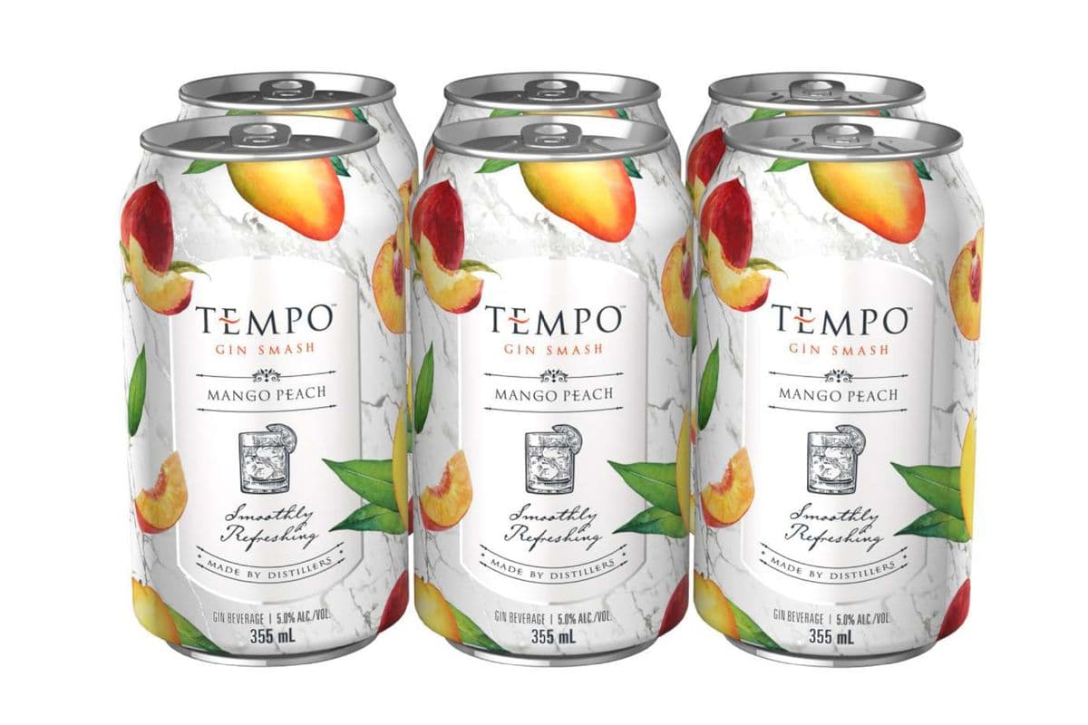 Tempo Gin Smash Mango Peach (6 Cans) (1 x 355 ml)