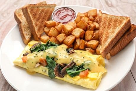Spinach and Swiss Omelette