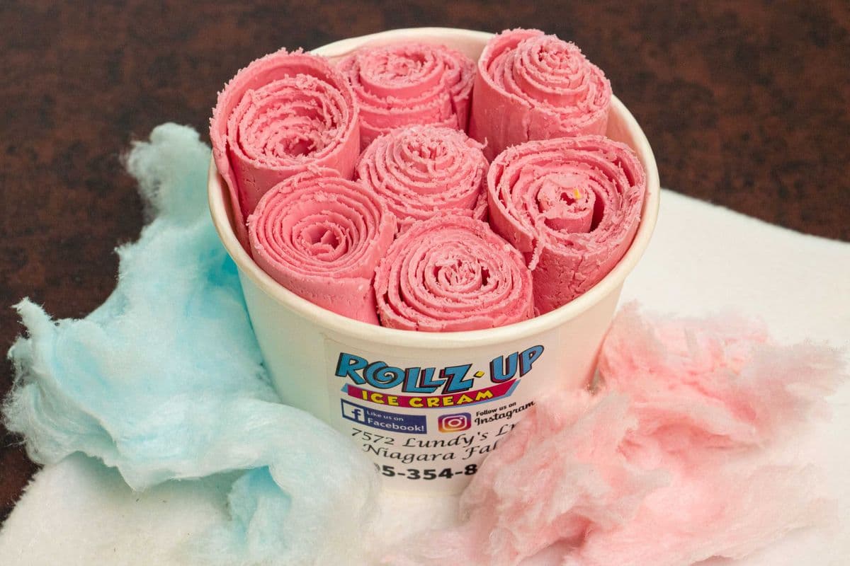 Cotton Candy Rolled Ice Cream