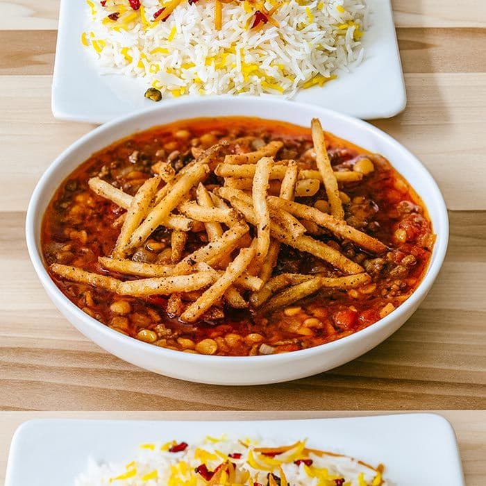 Potato & Split Pea Stew (Gheymeh)