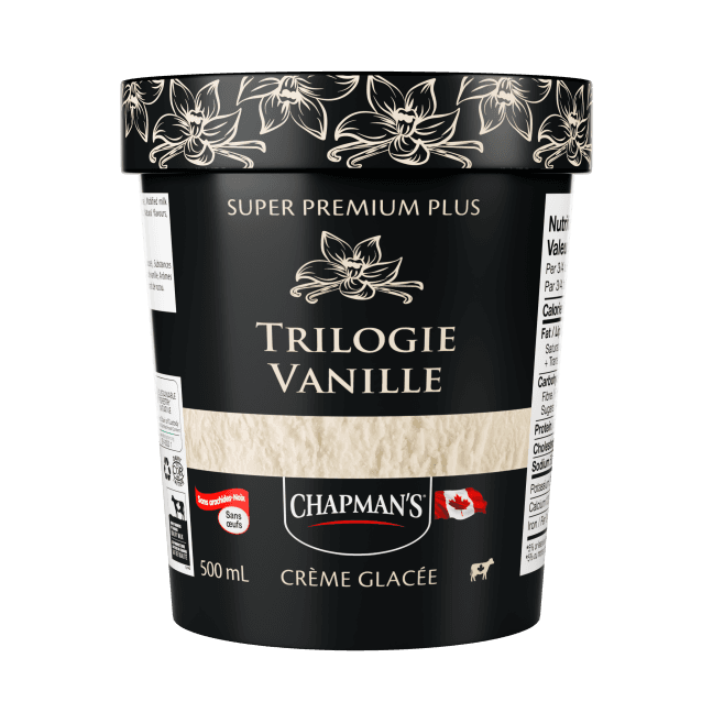 Chapman's Super Premium Créme Glacée Trilogie Vanille 500ml/ Chapman's Super Premium Ice Cream Vanilla Trilogy  500ml