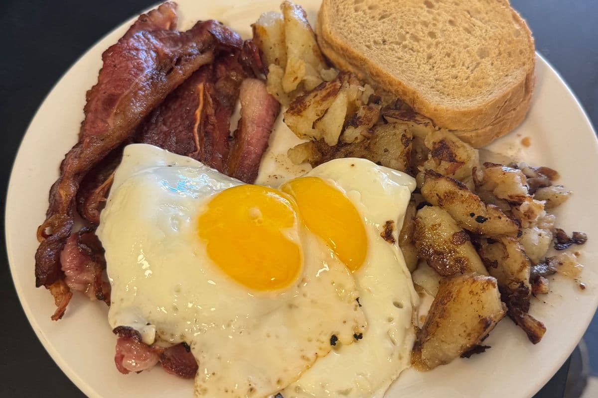 Beef Bacon and Eggs Meal
