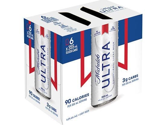 Michelob Ultra 6can, 355mL domestic (4.0% ABV)