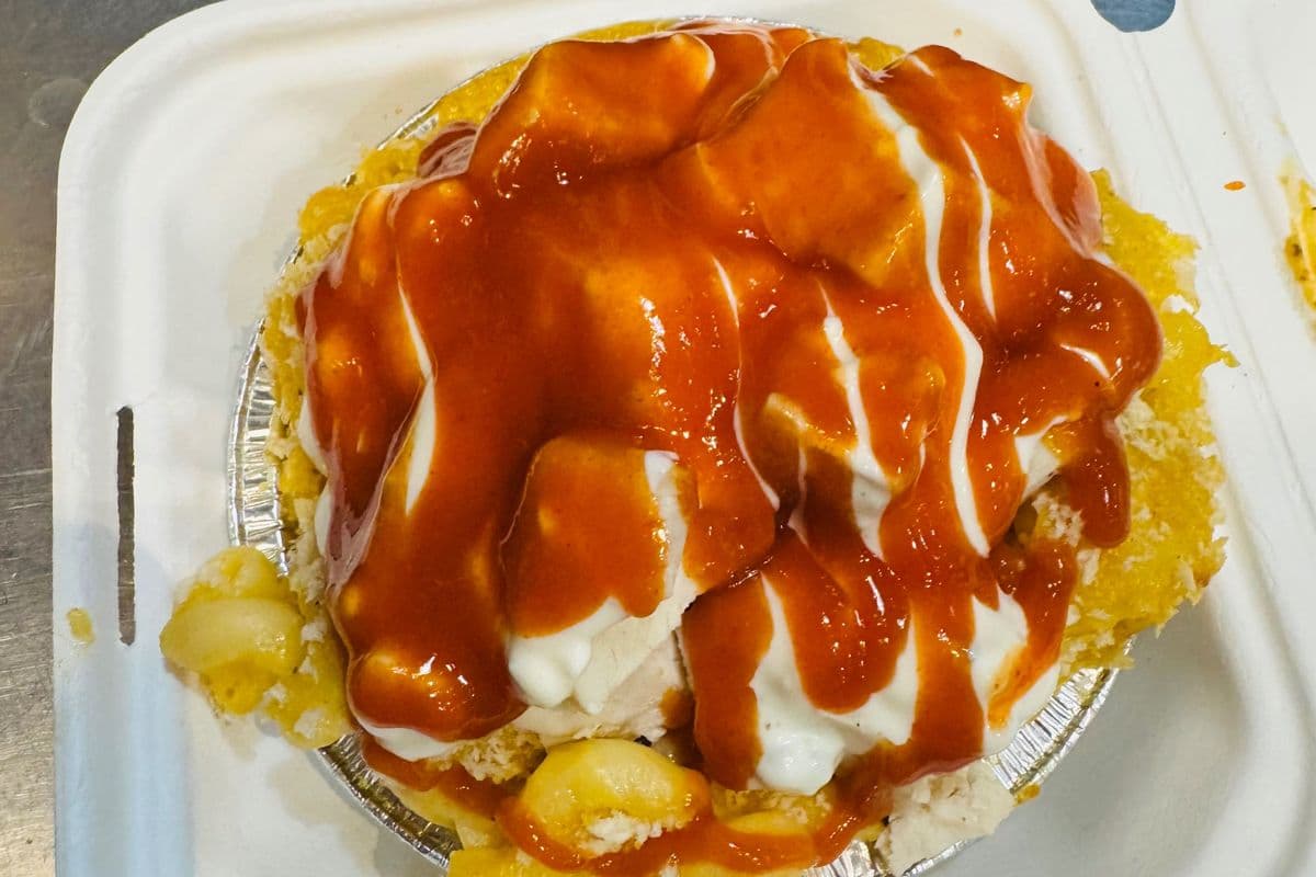 Buffalo Chicken Blue Cheese Mac