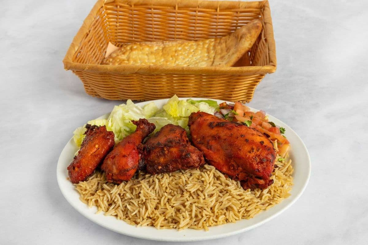 Half Chicken Kabob Dinner