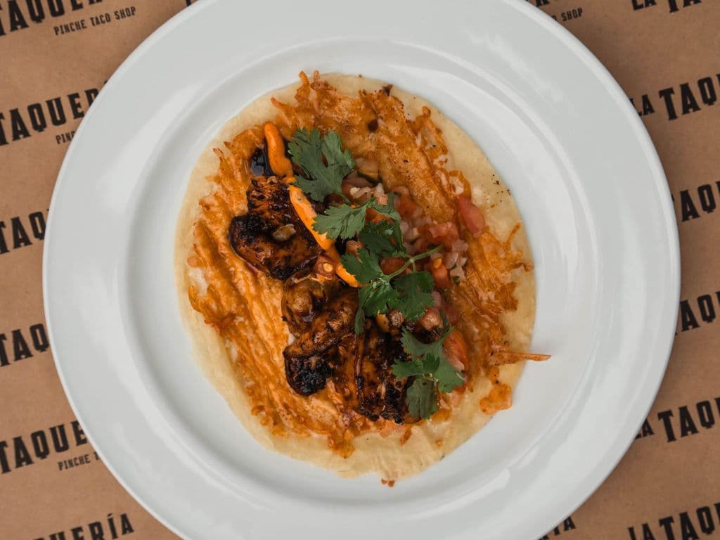 Taco Corn Camarones Zarandeados