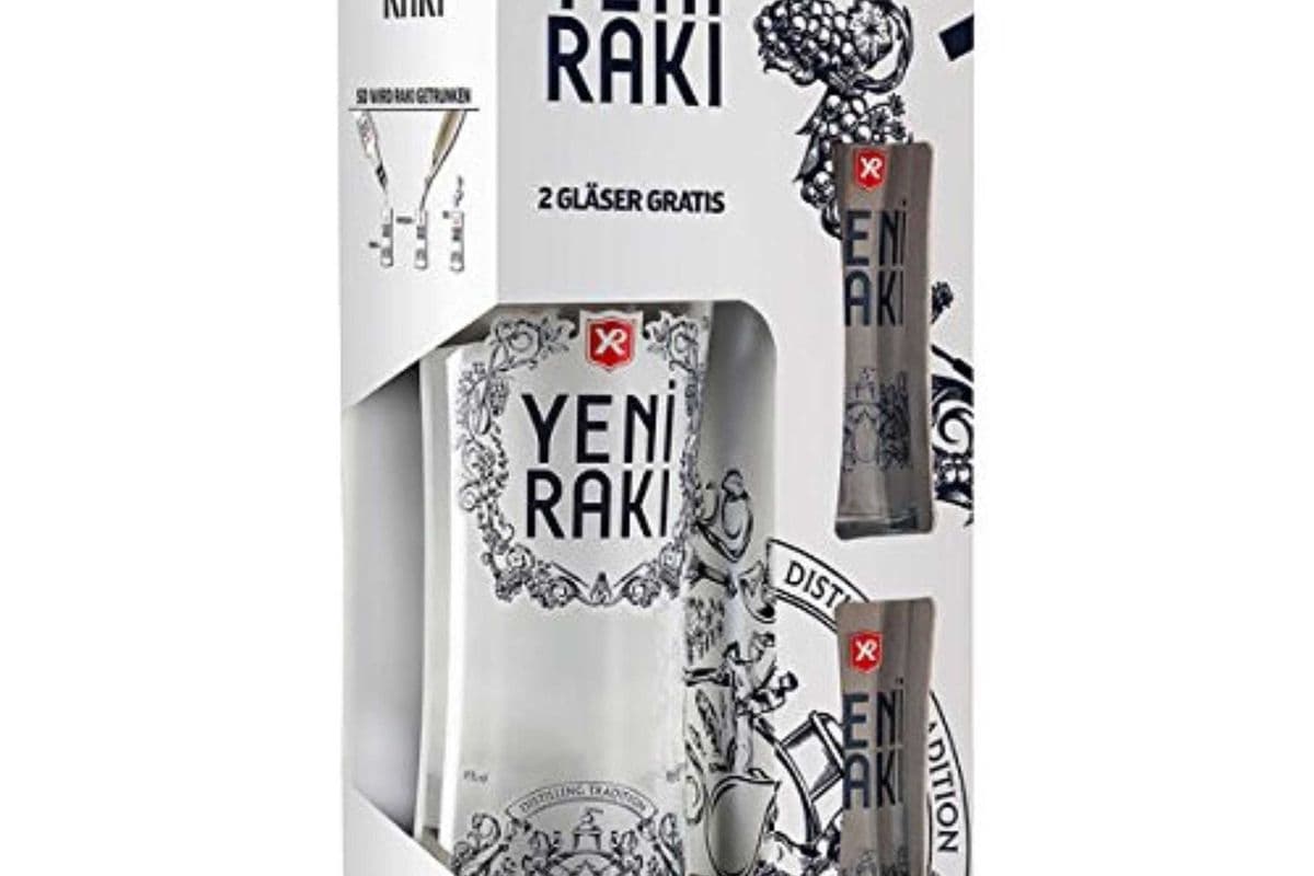 Yeni Raki gift set with 2 shot glass (1 x 700ml)