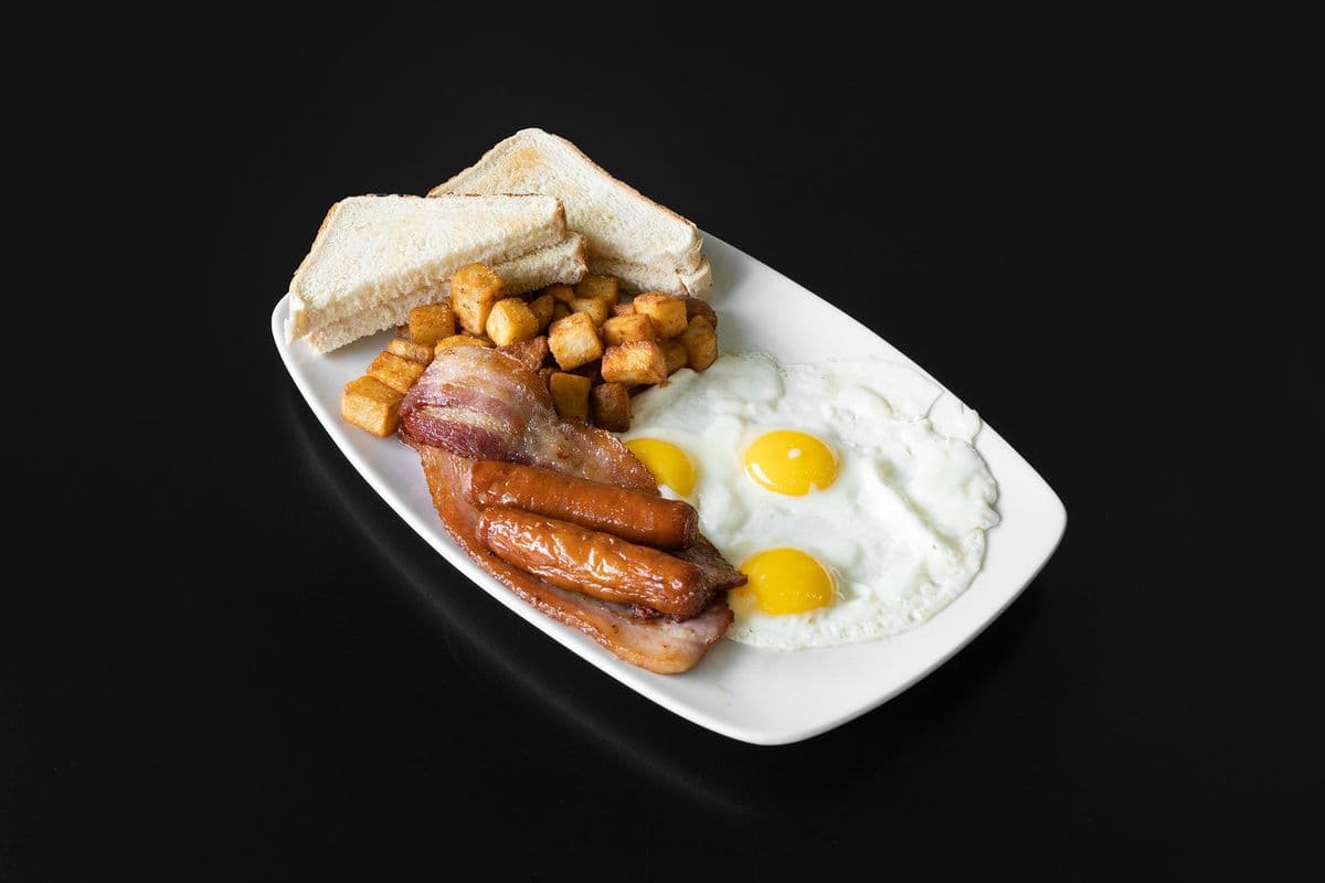 3. Bacon, Eggs, Toast, and Home Fries