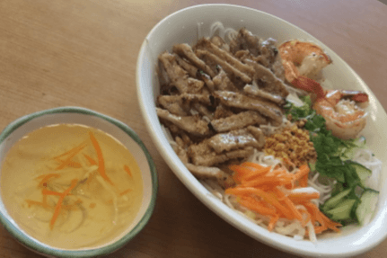 253. BBQ Lemongrass Pork, Minced Shrimp on Sugar Cane, and Grilled Pork Balls with Special Vermicelli