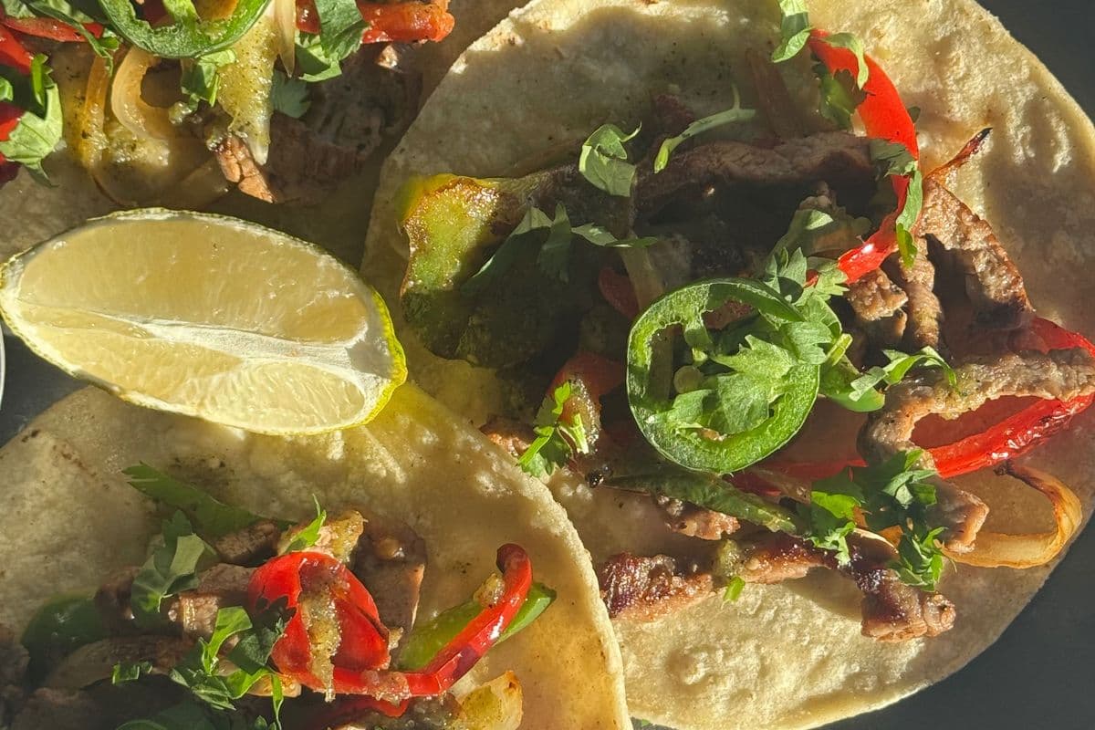 Steak Fajita Tacos (3 Tacos)