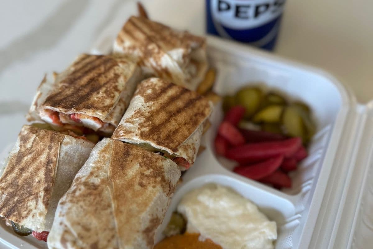 Arabic beef shawarma plate