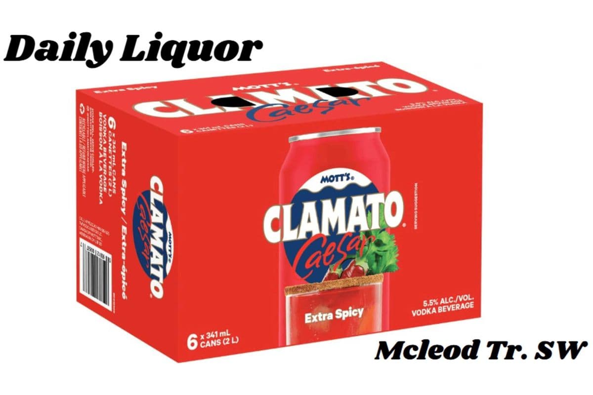 MOTT'S CLAMATO CAESAR EXTRA SPICY 6 CANS (1 x 341ML)