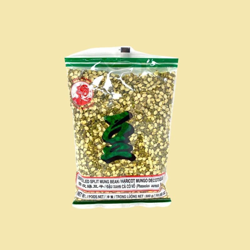 Cock Brand Unpeeled Split Mung Bean 400g