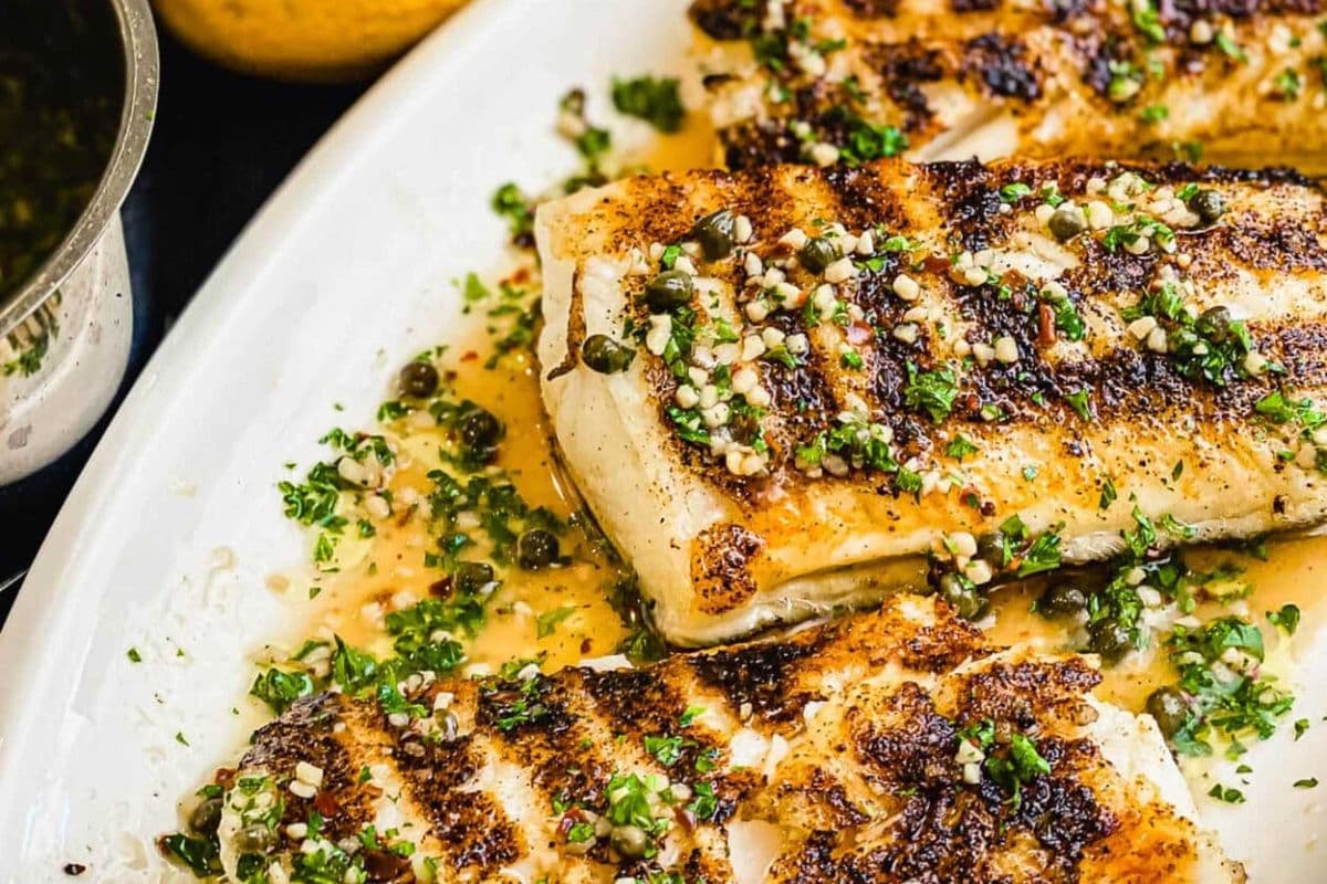 Grilled Fish (Sea Bass)
