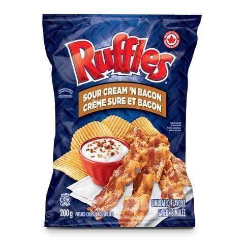 Ruffles Sour Cream & Bacon 200g