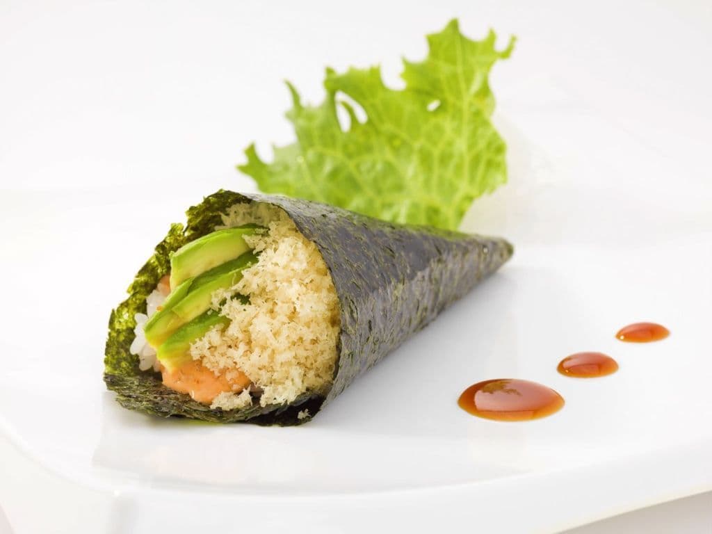73h. Spicy Avocado Crisp Handroll (1pc)