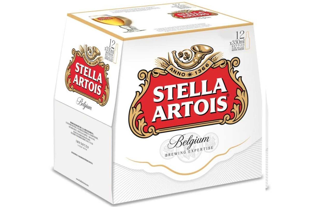 Stella Artois Pale Lager, Belgium (12 Bottles) (12 x 330ml)