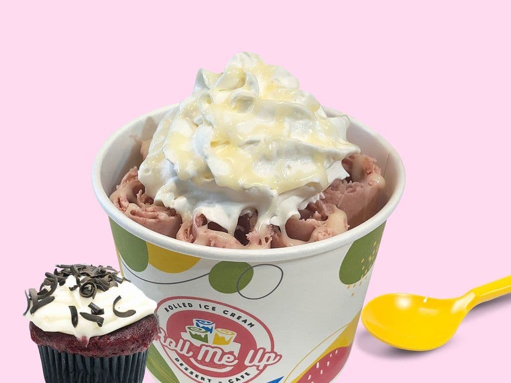 Red Velvet Cupcake Rolled Icecream