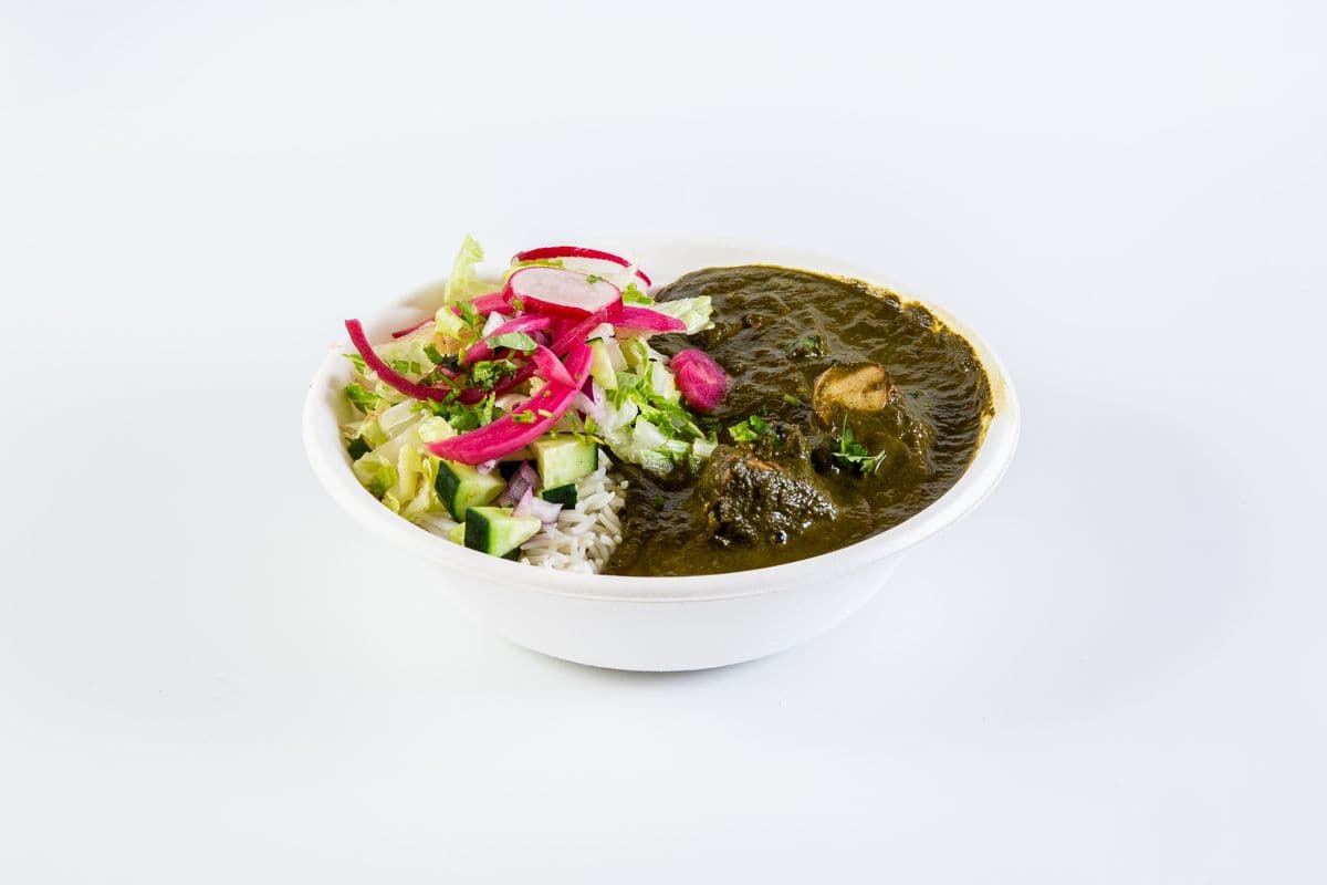 Palak chicken & Rice Bowl (Gluten-free)