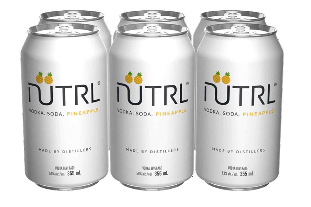 Nutrl Vodka Soda - Pineapple(6 Pack) (6 x 355 ml Cans)