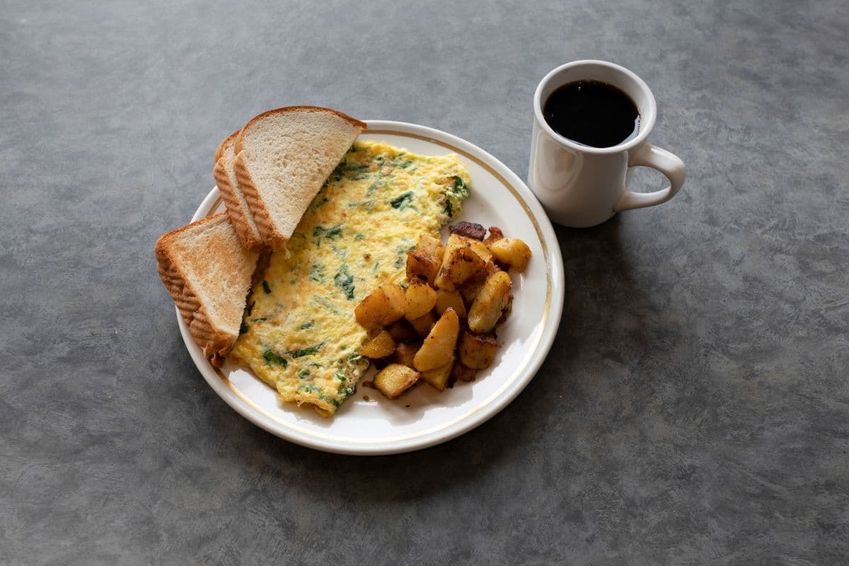 Spinach and Feta Cheese Omelette