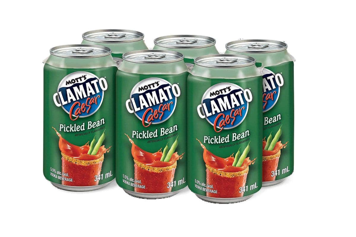 Motts Clamato Caesar Pickled Bean (6 Pack Cans) (6 x 6x341 ml Cans)