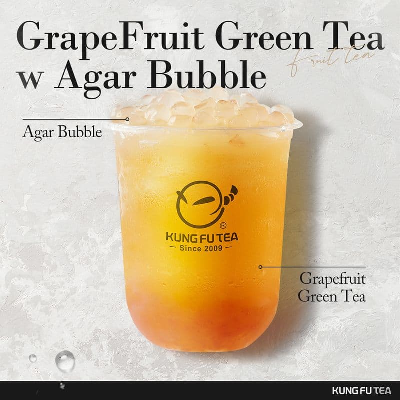 Grapefruit Green Tea w/ Agar Bubble (Large)