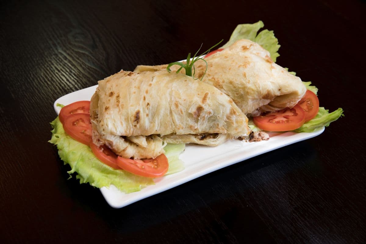 Jerk Chicken Roti Wrap