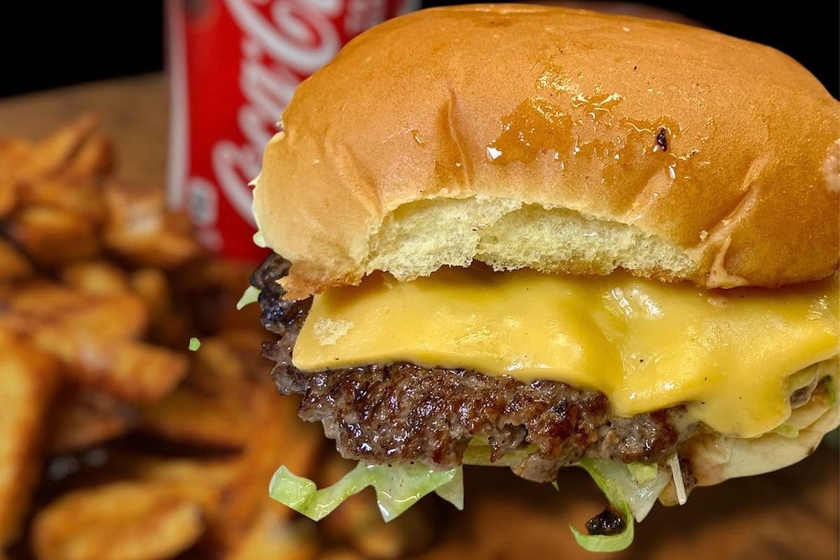 Combo Number Six - CheeseBurger, Fries, and Canned Drink