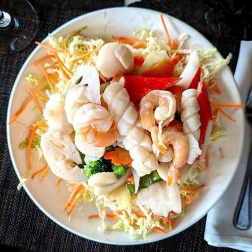 Nid aux fruits de mer avec riz / Seafood Nest with Rice