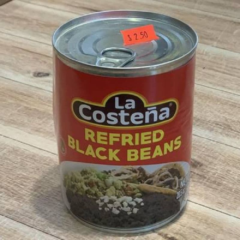 Boîte de haricots noirs frits / Refried Black Beans