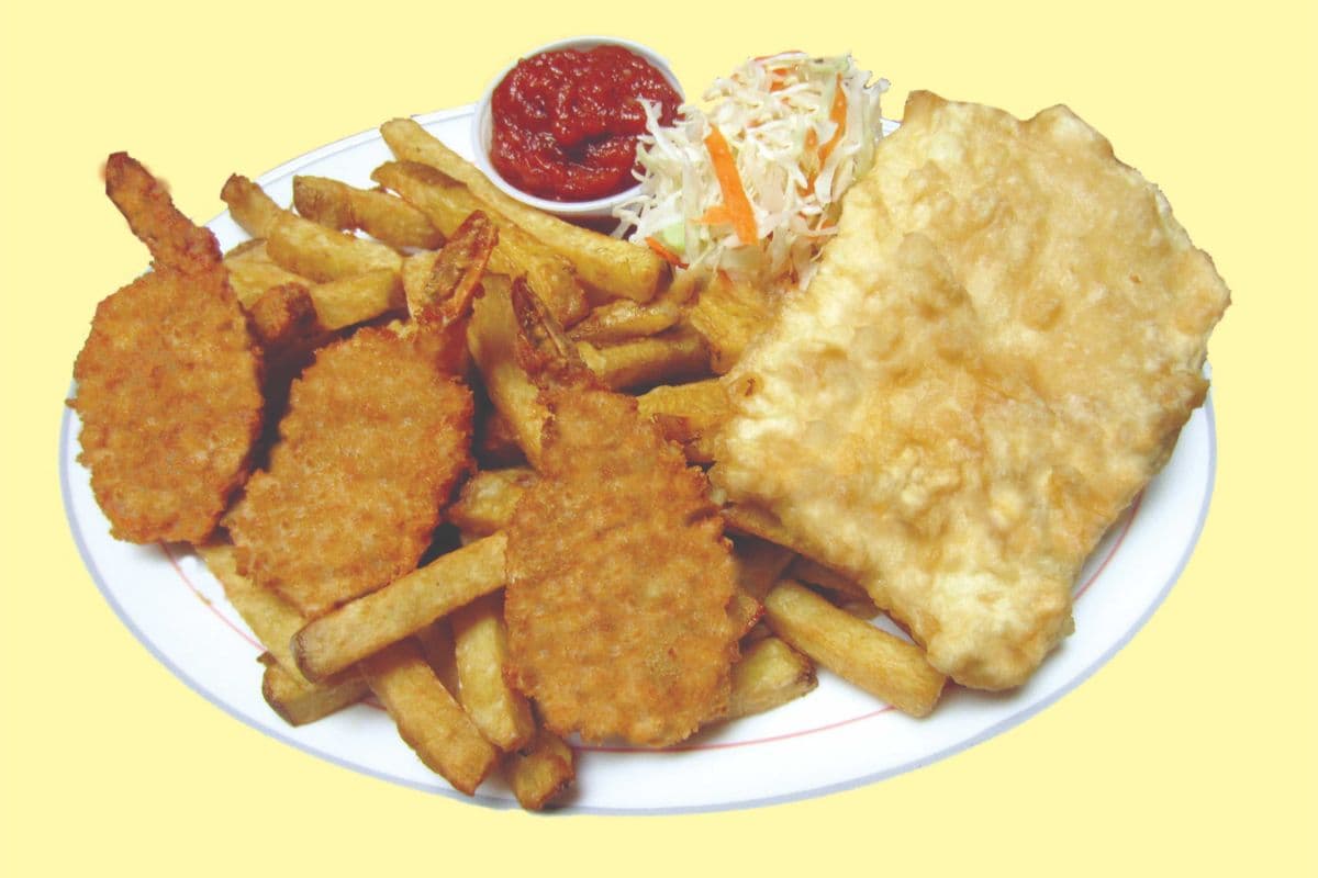 1 Pc Cod & 3 Jumbo Shrimp Special