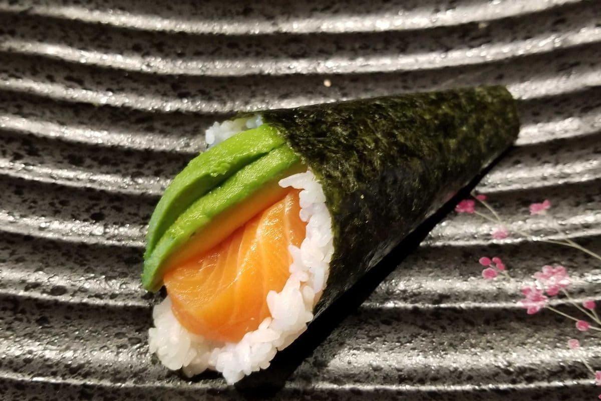 Salmon and Avocado Maki Cone
