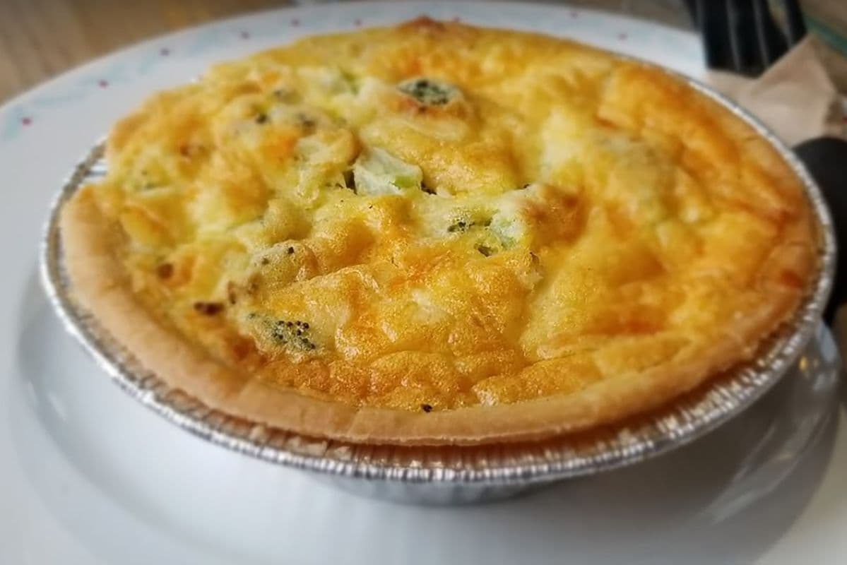 Broccolli Cheddar Quiche