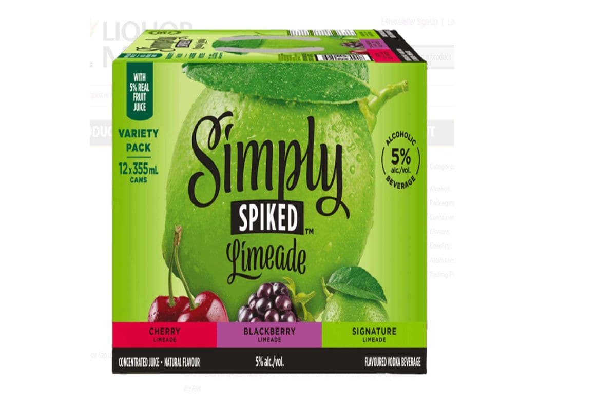 Simply Spiked Limeade Variety Pack (12 x 355 ml cans)