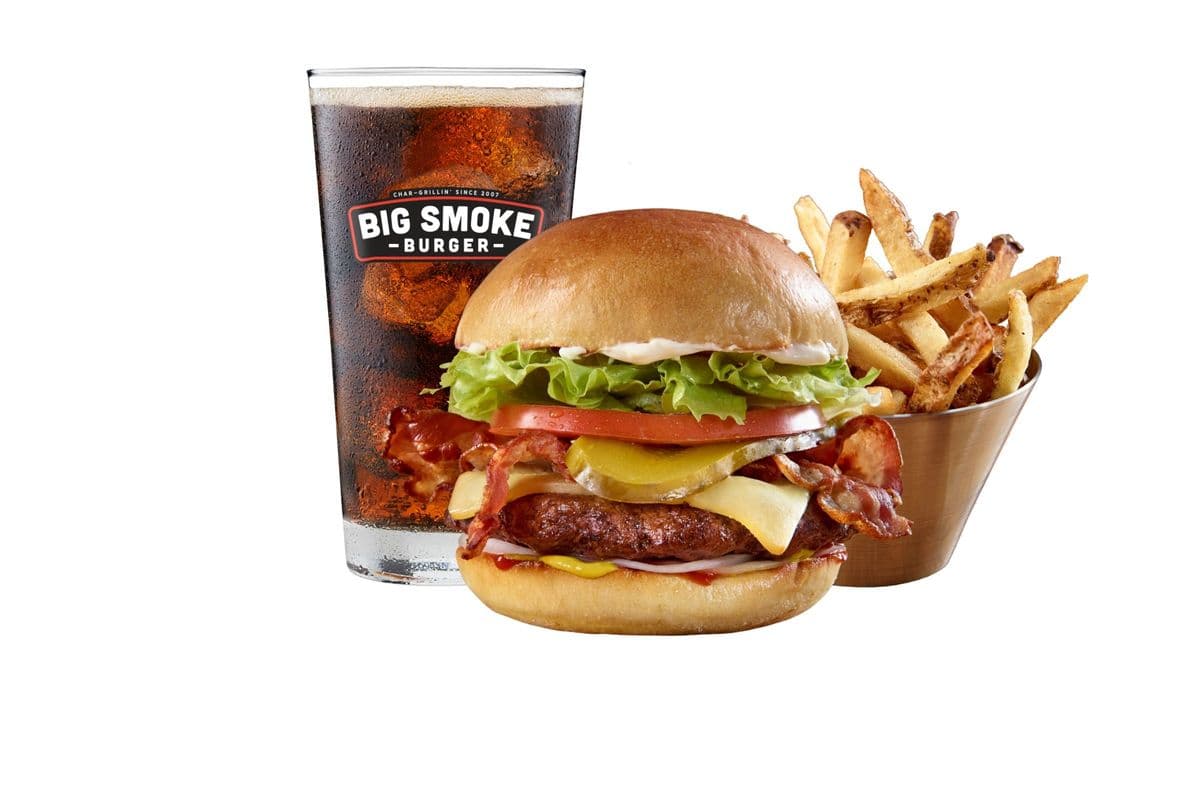 Smokey Cheddar Bacon Burger Combo