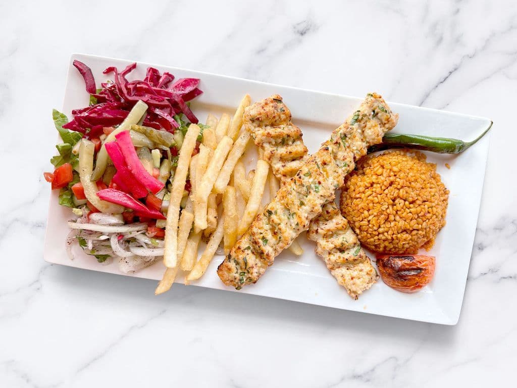 Chicken Adana Kebap Dinner (2 skewers)
