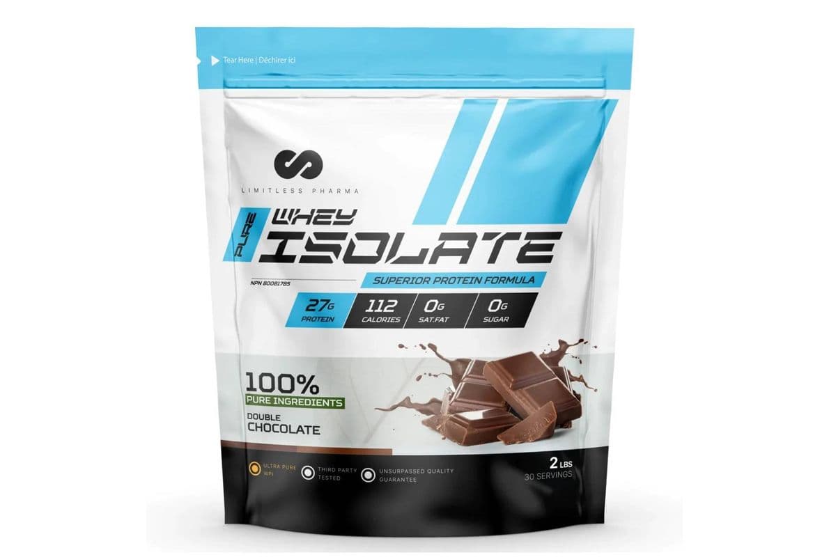 Limitless Pharma Whey Isolate Double Chocolate Protein Powder (2 lb)