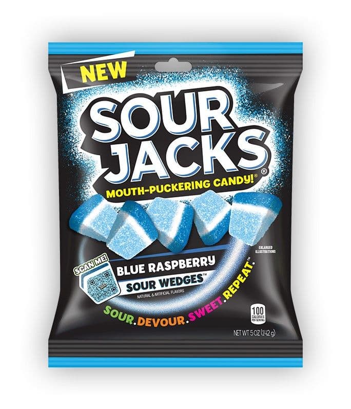 Sour Jacks Framboises Bleue 142g/ Sour Jacks Blue Raspberry 142g
